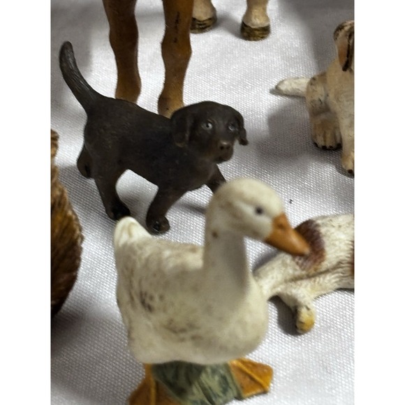 Farm Animal Figurines 16 Pc Assorted Brand Lot Farm Animals Figures - Picture 10 of 14